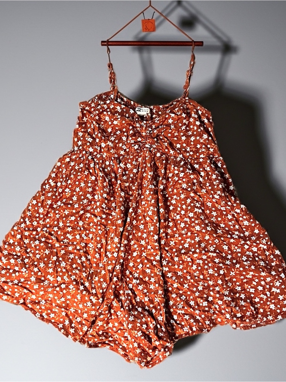 Billabong Rust Orange Floral Romper